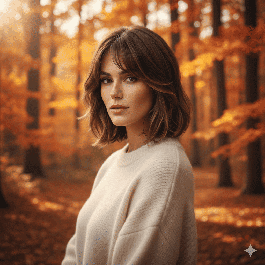Lob Cut and Mocha Color